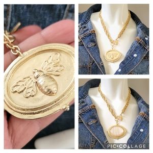 Lovely Chico's Reversible 4-Way Bumblebee Necklace